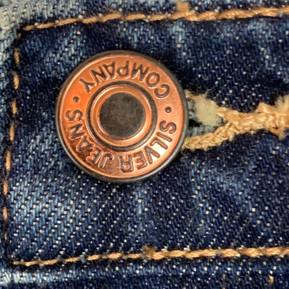 NWT Silver Jeans Co. High Rise Frisco Denim Frayed Hem Mini-Skirt Women's size 0 - Picture 11 of 15